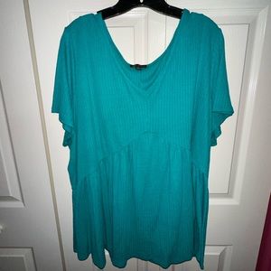Lane Bryant Short Sleeve Swing Top - Teal